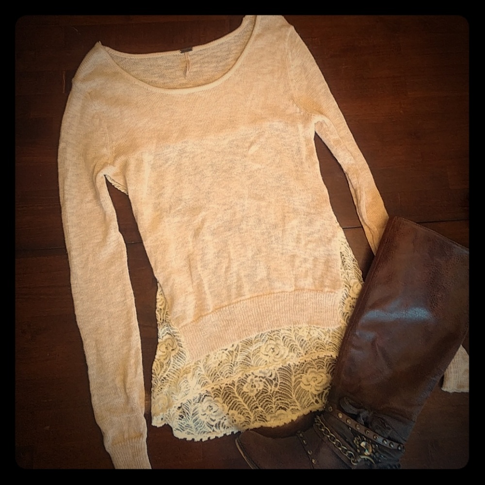 Lace-back Sweater Tunic